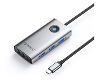 Hub USB Orico USB-C - 3x USB-A 3.0, 1x USB-C 2.0, 1x HDMI - szary